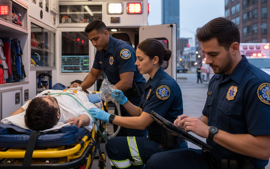 EMS helping a patient 