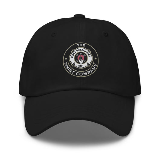 FRTRC hat, black with the logo on the front. Front facing image 